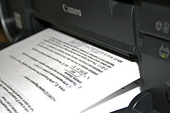 Canon printer in action