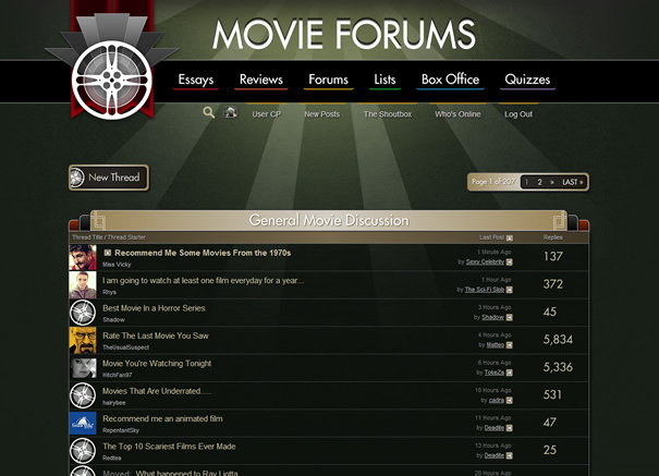 Movie Forums New Design