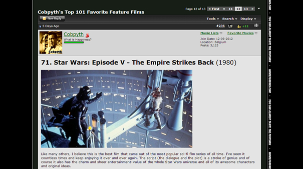 Movie Forums Old Design