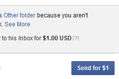 Facebook: Send for $1